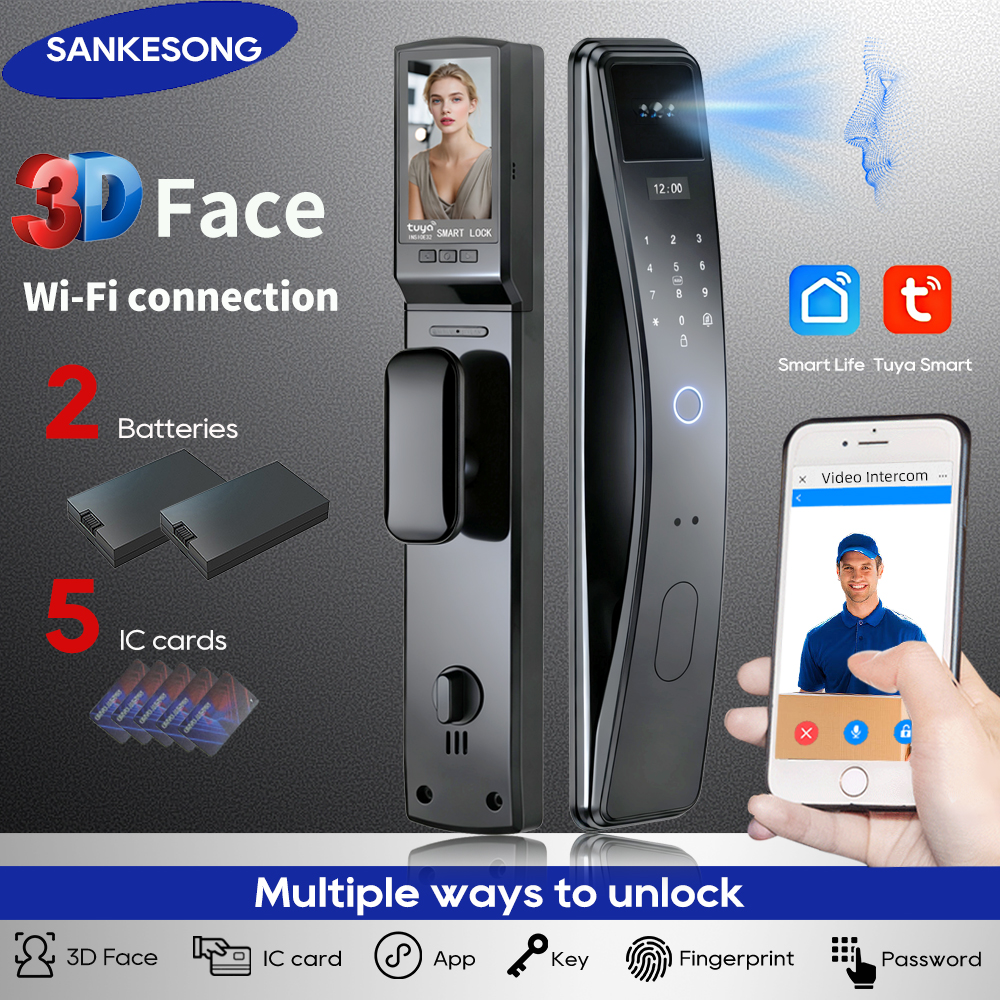 SANKESONG Tuya Smart 3D Face D - Glass Door Hinge recensione e prezzo