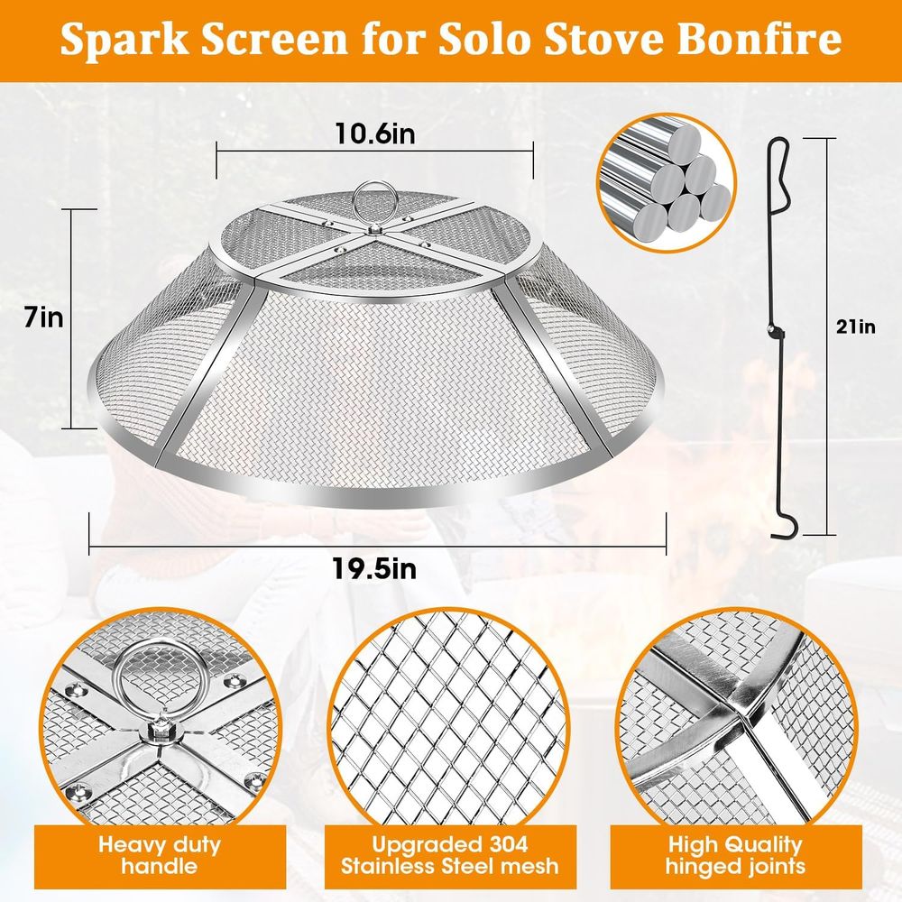 19.5 Stainless Steel Fire Pit  - Screen Top Mesh recensione e prezzo